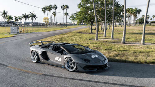 A sleek and powerful Lamborghini Huracan supercar showcasing its aerodynamic design... 4K (Ultra HD)