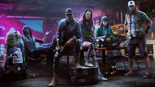 Marcus Holloway from the video game Watch Dogs 2 in a tech-focused urban environment. 4K (Ultra HD) free wallpaper for computer