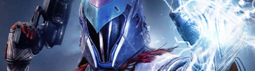 A high-detail Guardian from the Destiny video game, wearing metallic sci-fi armor... Dual UHD free wallpaper