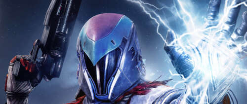 A high-detail Guardian from the Destiny video game, wearing metallic sci-fi armor... UWUHD pictures for wallpaper