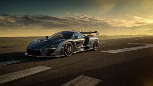 A detailed view of the McLaren Senna supercar, highlighting its sleek aerodynamic... 4K (Ultra HD) free wallpaper