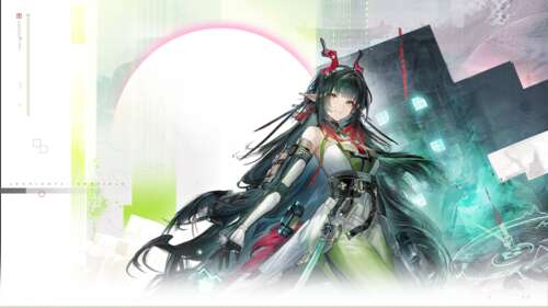 Anime girl wearing futuristic tactical tech-wear inspired by Arknights: Endfield free desktop wallpaper