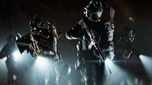 A group of soldiers in advanced tactical military gear standing ready for combat... wallpaper for pc download