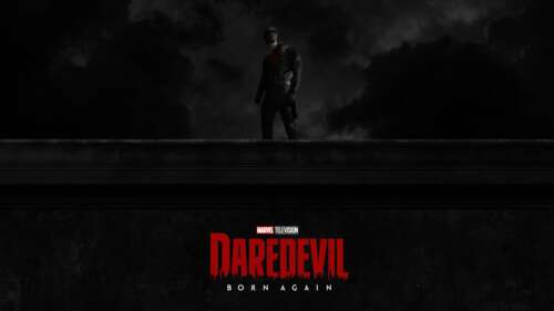 A cinematic close-up of Matt Murdock, the superhero Daredevil, set against a dark... desktop wallpaper