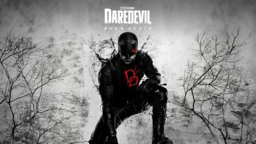 Daredevil (Matt Murdock) in his iconic red superhero suit from Marvel's Daredevil:... hd background