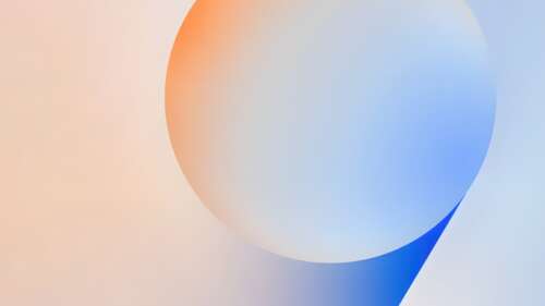 A smooth 3D abstract sphere with soft color gradients set against a matching colorful... free background