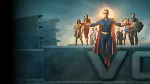 A dramatic and powerful portrait of Homelander from the television series The Boys. high definition wallpaper