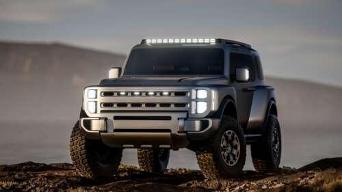 A futuristic Hyundai Boulder Concept electric off-road SUV featuring a rugged, heavy-duty... wallpaper