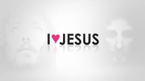 A peaceful illustration of Jesus Christ featuring the text 'I Love Jesus' against... wallpaper