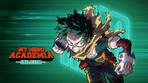Izuku Midoriya from My Hero Academia in a dynamic anime pose