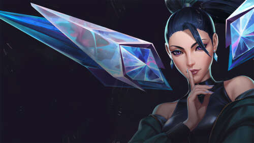 Kai'Sa from League of Legends K/DA performing as a K-pop superstar. desktop wallpaper