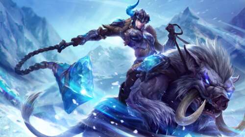 High-resolution cinematic portrait of a League of Legends character in an epic fantasy... free wallpaper