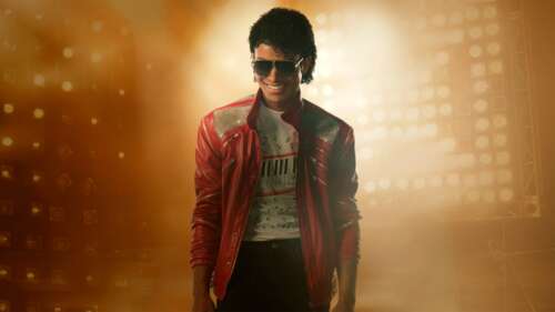 Cinematic movie poster featuring Michael Jackson for the 2026 film Michael. pictures for wallpaper