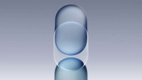 Abstract geometric shapes with a frosted glass effect and overlapping translucent... free wallpaper