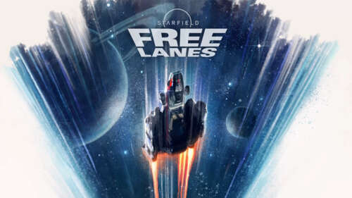 A cinematic view of a Starfield explorer in a detailed spacesuit overlooking a colorful... free wallpaper