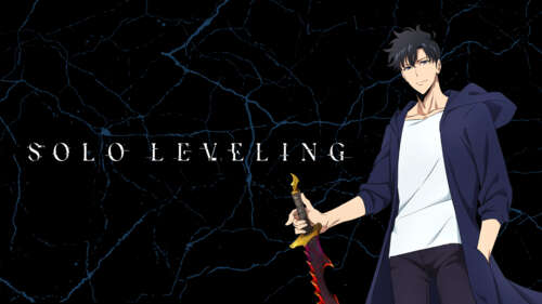 Sung Jin-Woo from Solo Leveling holding a dagger in a dark setting desktop wallpaper