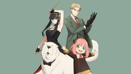 Loid, Anya, and Yor Forger from the anime Spy x Family posing together as the Forger... pictures for wallpaper