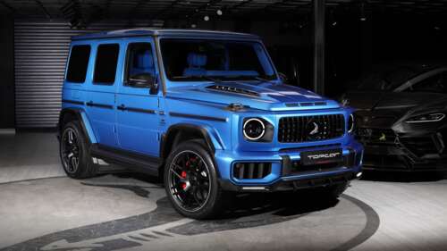 A high-detail view of the customized TopCar Mercedes-Benz G-Class Inferno, featuring... wallpaper