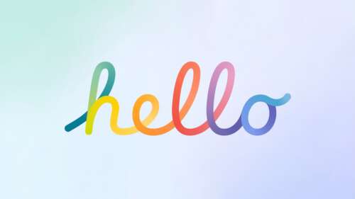 Stylized colorful typography reading 'Hello' on a smooth pastel gradient background. wallpaper images