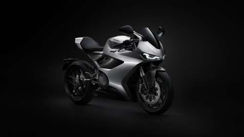 A sleek, futuristic 2026 superbike motorcycle featuring advanced aerodynamics on... wallpaper images