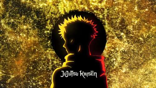 A high-detail anime-style portrait of Yuji Itadori from Jujutsu Kaisen featuring... high definition wallpaper