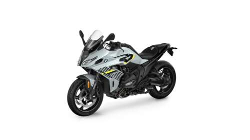 Professional studio shot of the 2025 BMW R 1300 RS sports bike on a clean white background wallpaper download