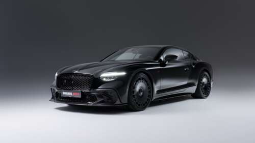 A sleek and polished 2025 Brabus 900 Superblack Bentley Continental GT Speed in a... wallpaper