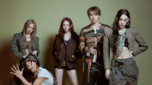 Vertical studio portrait of K-pop group ALLDAY PROJECT members Youngseo, Annie, Bailey,... free wallpaper