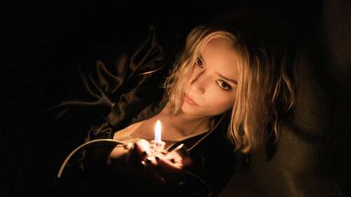 A high-detail, cinematic close-up portrait of Anya Taylor-Joy with sharp focus and...