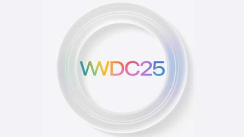 A sleek and minimalist 5K concept design for the 2025 Apple Event WWDC on a white... wallpaper