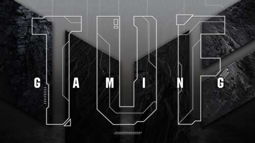 A high-contrast black and white geometric pattern featuring a monochromatic ASUS... hd background