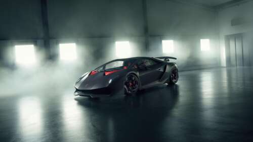 A high-resolution, detailed view of an industrial garage workshop with cinematic... free background images