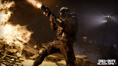 A tactical soldier in combat gear during Call of Duty: Black Ops 7 gameplay. free hd wallpapers