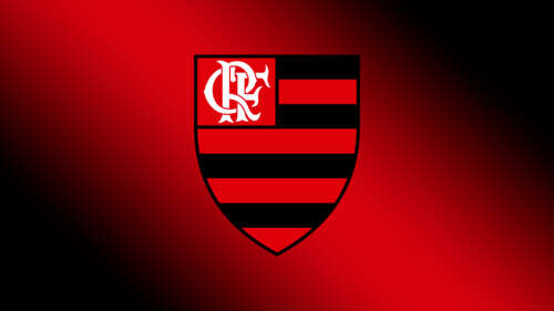A dramatic and intense red-themed graphic celebrating the CR Flamengo football club. wallpaper download