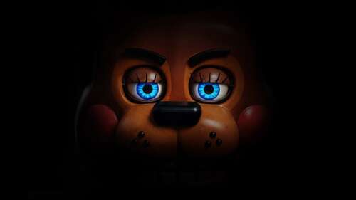 A cinematic, high-detail close-up of Freddy Fazbear from Five Nights at Freddy's... wallpaper download
