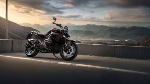 A high-performance, sleekly designed 2025 sports motorcycle with aerodynamic bodywork... free wallpaper