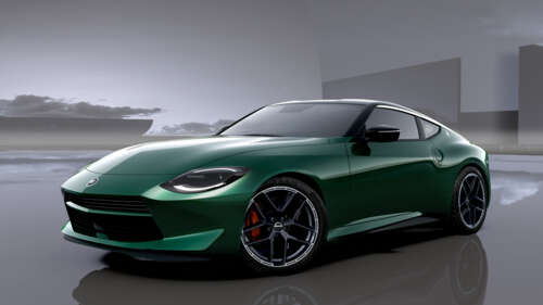 A sleek and futuristic 2026 Nissan Fairlady Z sports car with aerodynamic lines and... ps4 wallpaper