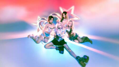 A group of girls in a high-detail futuristic 2026 setting. wallpaper for pc download