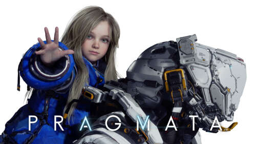 Characters Hugh and Diana from the video game Pragmata isolated on a white background. wallpaper download