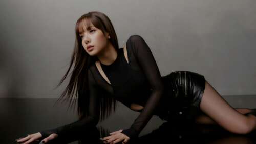 A cinematic professional photoshoot of Lisa wearing an elegant black dress in a dark,... computer backgrounds