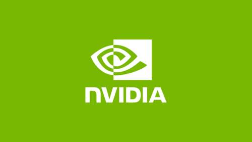 Minimalist Nvidia logo centered on a solid green background. free wallpaper