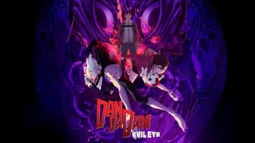 Cinematic anime visual of Okarun and Momo Ayase from the movie DanDaDan: Evil Eye ps4 wallpaper