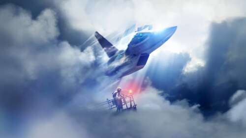 A hyper-realistic video game cinematic of Pete 'Maverick' Mitchell piloting a fighter... free wallpaper