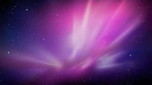 A high-resolution 5K landscape featuring a pink aesthetic aurora sky with shimmering... hd background