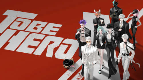 A vibrant and dynamic anime poster for To Be Hero X featuring a heroic character... computer backgrounds
