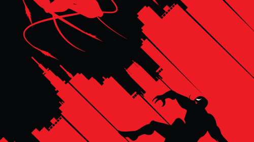 Venom from Marvel Comics' Venom: Let There Be Carnage against a dramatic red background background images hd