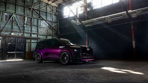 A stunning 5K detailed view of the 2025 Infiniti QX80 luxury performance SUV. free hd wallpapers