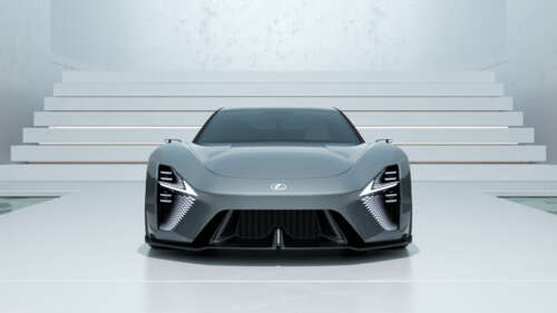 A futuristic Lexus Sport Concept electric car featuring a streamlined, aerodynamic... pictures for wallpaper