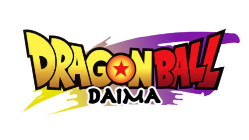 The Dragon Ball DAIMA anime series logo isolated on a white background. background images hd