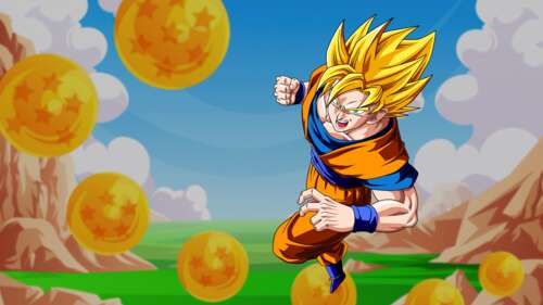 A high-definition, detailed portrait of Goku from the Dragon Ball anime. ps4 wallpaper